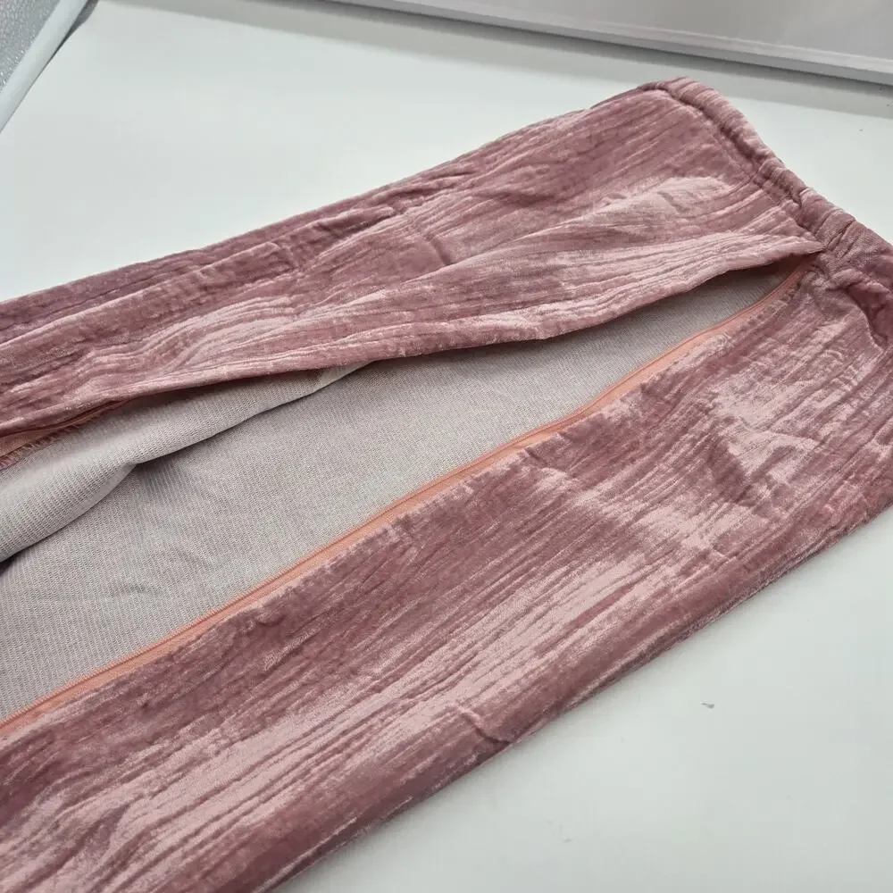 Crushed Velvet Pink Pillow Covers 23x23